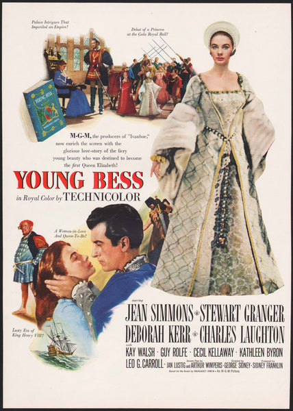 Vintage magazine ad YOUNG BESS movie from 1953 Jean Simmons and Stewart Granger