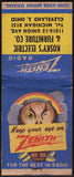 Vintage full matchbook ZENITH RADIO Koskys Electric and Furniture Cleveland Ohio