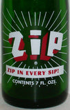 Vintage soda pop bottle ZIP 1969 Zip in Every Sip slogan new old stock n-mint+