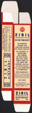 Vintage box ZIRIL OINTMENT 1oz size F AD Richter Staten Island New York n-mint