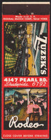 Vintage matchbook cover ZUZEKS RODEO NIGHT CLUB interior pictured Cleveland Ohio